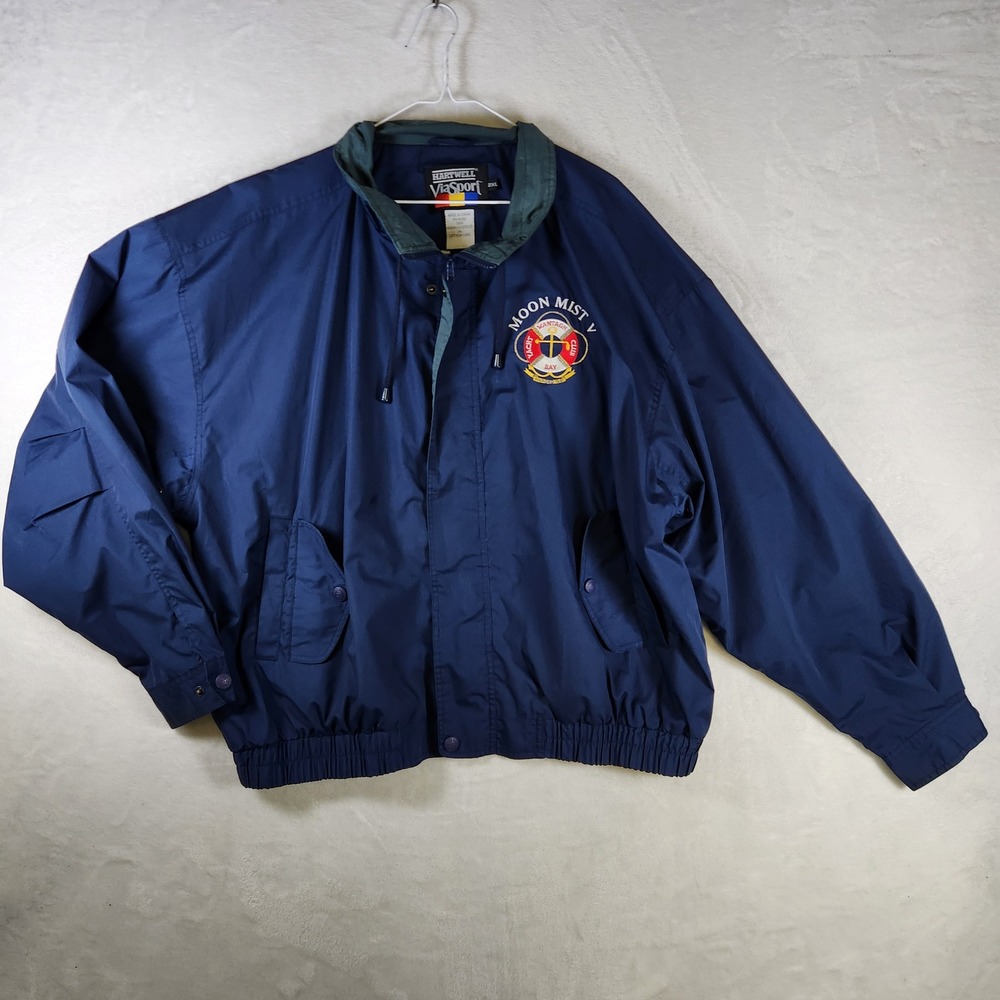 Moon Mist Wantagh Bay Yacht Club Hartwell ViaSport Navy Blue Jacket 2XL‎ Mens
